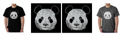 LA Pop Art Mens Word Art T-Shirt - Panda Head